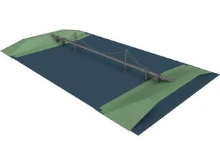 Golden Gate Bridge 3D Model