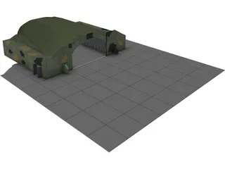 HAS - Hardened Aircraft Shelter 3D Model