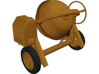 Cement Mixer 3D Model