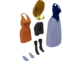 Woman Clothes 3D Model