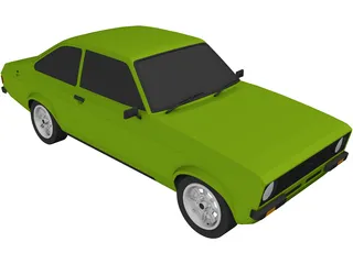 Ford Escort MK2 3D Model