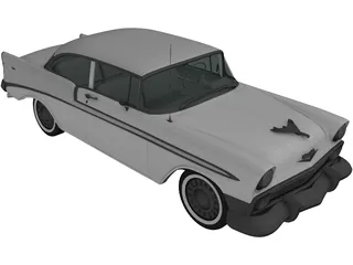 Chevrolet Bel Air 2-door Hardtop (1956) 3D Model