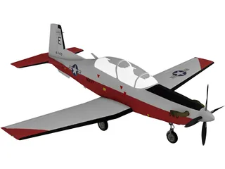 Beechcraft T-6 Texan II 3D Model