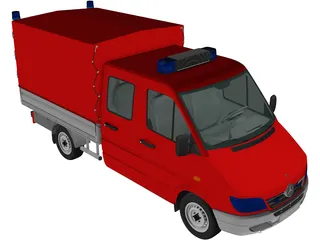 Mercedes-Benz Sprinter CrewCab Fire Truck 3D Model