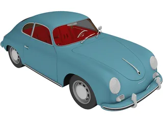 Porsche 356A Coupe (1955) 3D Model