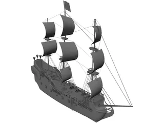 Black Pearl 3D Model