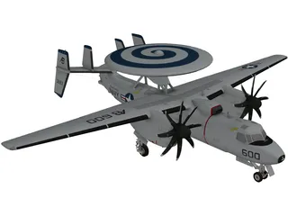 Grumman E-2C Hawkeye 3D Model