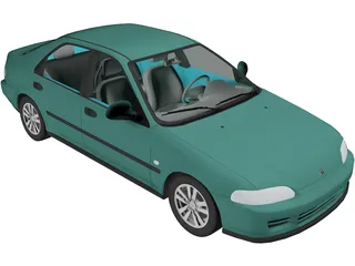 Honda Civic EG Sedan (1993) 3D Model