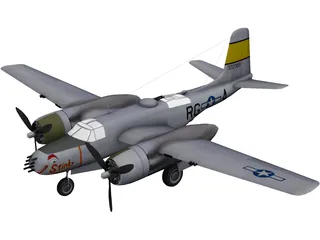 Douglas A-26 Invader 3D Model