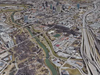 Fort Worth City, USA (2023) 3D Model