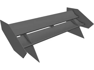 Formula Student Rear Wing 3D Model