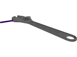 Adjustable Wrench 3D Model