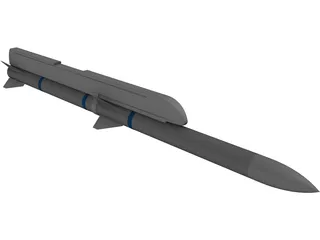 AIM-120 AMRAAM Missile 3D Model