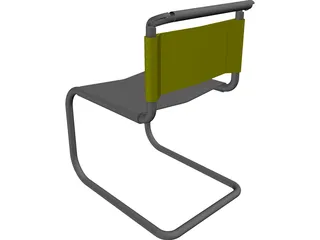 Ludwig Meis van der Rohe Chair 3D Model