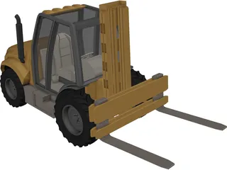 Forklift Heavy Duty Industrial 3D Model