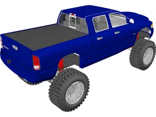 Dodge Ram 4x4 (2005) [Lifted] 3D Model