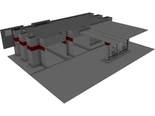 Gas Station 3D Model