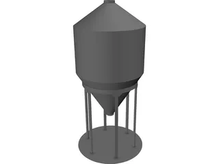 Grain Bin 12` 3D Model