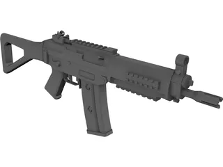 Sig552 Commando 3D Model