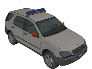 Mercedes-Benz ML-class Police 3D Model