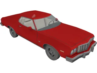 Ford Gran Torino 3D Model