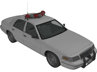 Ford Crown Victoria NYPD Police Interceptor 3D Model