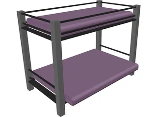 Futon Bunk Bed 3D Model