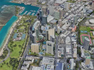 Honolulu City, USA (2023) 3D Model