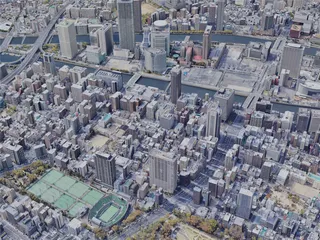 Osaka City, Japan (2021) 3D Model