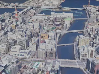 Fukuoka City, Japan (2023) 3D Model