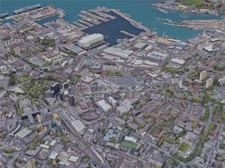 Portsmouth City, UK (2023) 3D Model