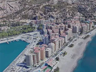 Malaga City, Spain (2023) 3D Model