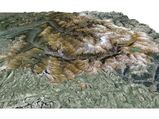 Mountains Alps Pralognan la Vanoise 3D Model