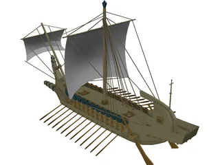 Greek Ship 3D Model