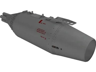 UB-32-57A 57mm Rocket Pod 3D Model