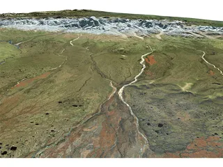 Mountains Alaska Range West 3D Model