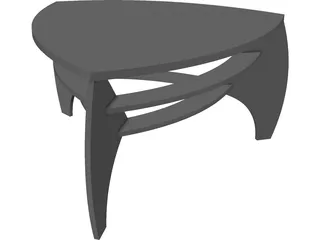 Table with glass 3D Model