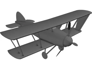 Biplane 3D Model