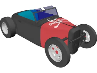 Hot-Rod Flamming 3D Model