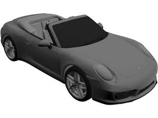 Porsche 911 Carrera 4S Cabrio (2013) 3D Model
