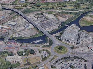 Doncaster City, UK (2023) 3D Model