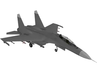 Sukhoi Su-30 Flanker-C 3D Model