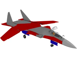 Sukhoi Su-27KM Flanker 3D Model