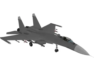 Sukhoi Su-33 Flanker-D 3D Model