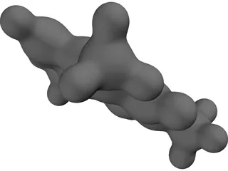 Caffeine Molecule 3D Model