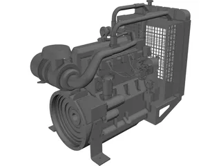 Diesel Motor 3D Model
