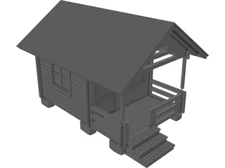 Log Cabin 3D Model
