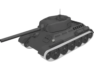 T34 Tank 3D Model