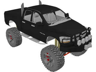 Dodge Ram Offroad (2007) [Lifted] 3D Model