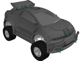 Suped up 4x4 Bug 3D Model